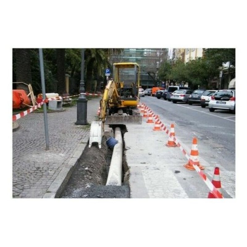Generico Cono stradale birillo bicolore arancio polietilene fascia ...