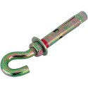 6x TASSELLO CARICO PESANTI GANCI M6 ACCIAIO CON GANCIO INCLUSO