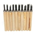 SET 10 PZ SGORBIE PER INTAGLIO SCALPELLI SCALPELLINI UTENSILI LEGNO FALEGNAME