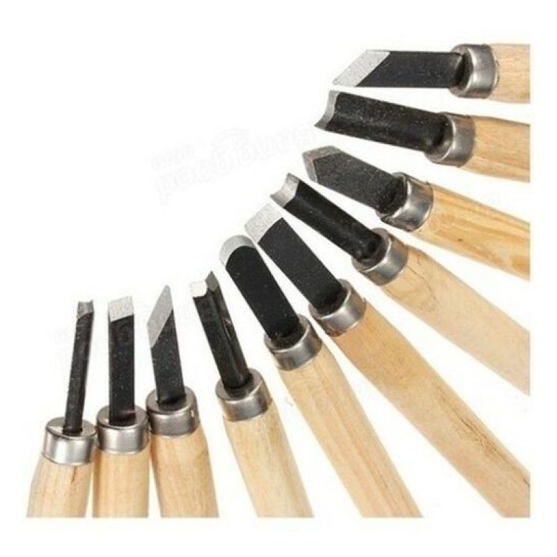 Generico SET 10 PZ SGORBIE PER INTAGLIO SCALPELLI SCALPELLINI UTENS...