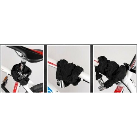 CATENA BICI BICICLETTA LUCCHETTO ANTIFURTO RIVESTITO ANTI TAGLIO 2 CHIAVI