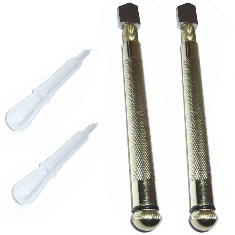 2x Taglia vetro con serbatoio olio diamante tagliavetro incisore vetri ceramica