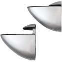2x Staffe di fissaggio per mensola in vetro cromato lucido bagno staffa Max 20Kg