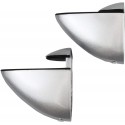 2x Staffe di fissaggio per mensola in vetro cromato lucido bagno staffa Max 25Kg