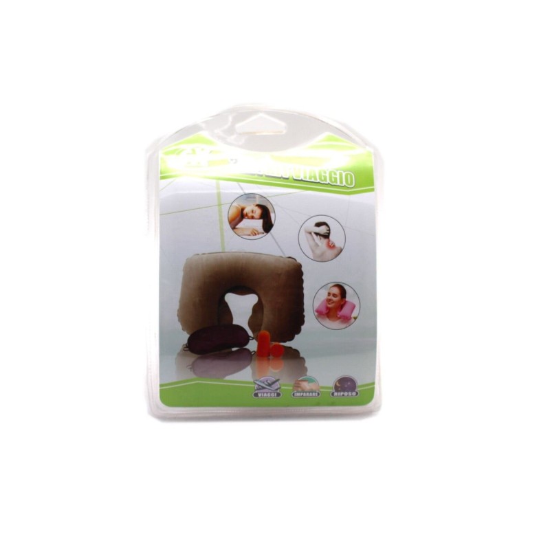 KIT 3 IN 1 PER RIPOSO VIAGGIO CUSCINO MASCHERINA TAPPI