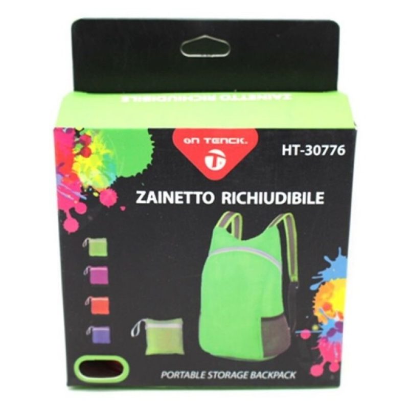 Generico ZAINETTO DA VIAGGIO TRAVEL RIPIEGABILE ZIP FRONTALE UOMO D...