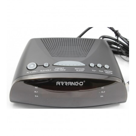 RADIO SVEGLIA DIGITALE FUNZIONE AM/FM OROLOGIO DISPLAY LED FUNZIONI SLEEP SNOOZE