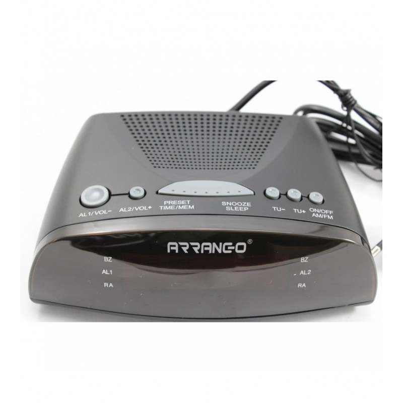 RADIO SVEGLIA DIGITALE FUNZIONE AM/FM OROLOGIO DISPLAY LED FUNZIONI SLEEP SNOOZE