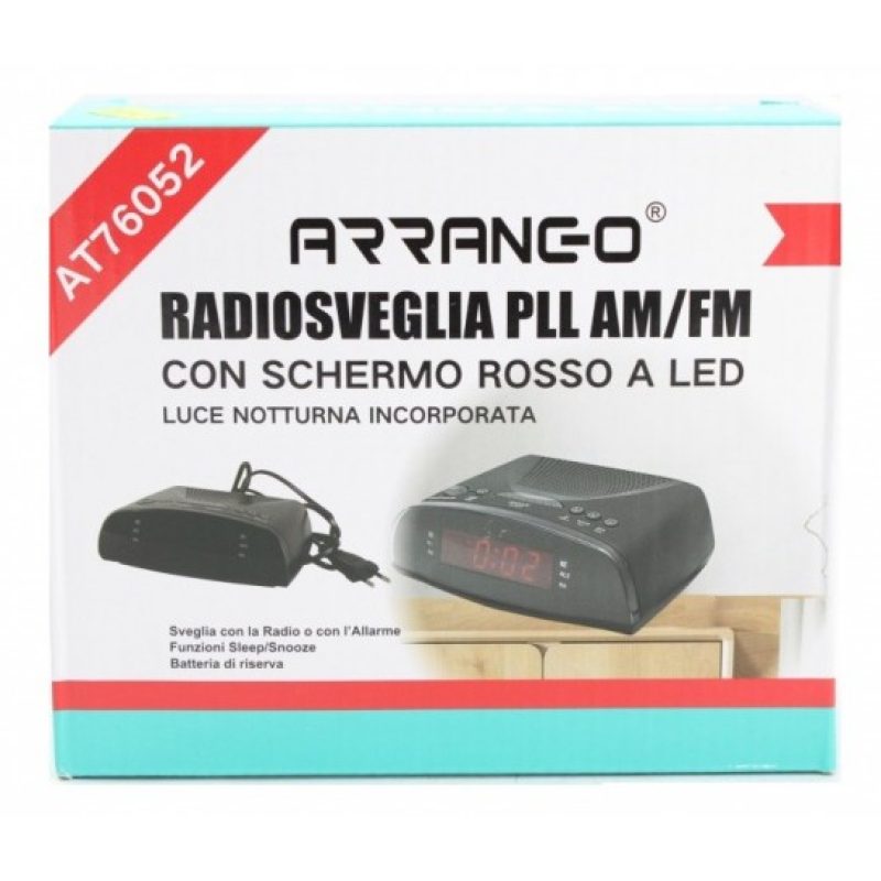 Tagoow RADIO SVEGLIA DIGITALE FUNZIONE AM/FM OROLOGIO DISPLAY LED F...