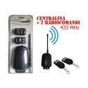 KIT RICEVITORE DA ESTERNO 433MHZ 2 TELECOMANDI JJ-JS-084-1 RICEVENTE BICANALE