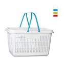 CESTO MULTIUSO PER SPESA IN PLASTICA CON MANIGLIE COLORATO 31x42x23 Cm