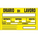 12x Cartello Orario di lavoro Entrata Riposo Uscita 20 x 30 Cm arancione in PVC