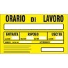 Iron 12x Cartello Orario di lavoro Entrata Riposo Uscita 20 x 30 Cm...