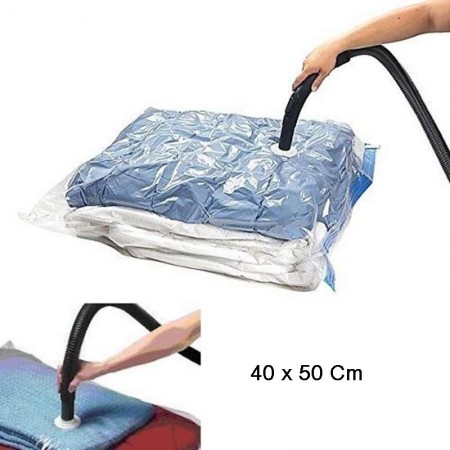 2x Sacchetto sottovuoto per vestiti 40x50 Cm abiti piumoni sacco salvaspazio