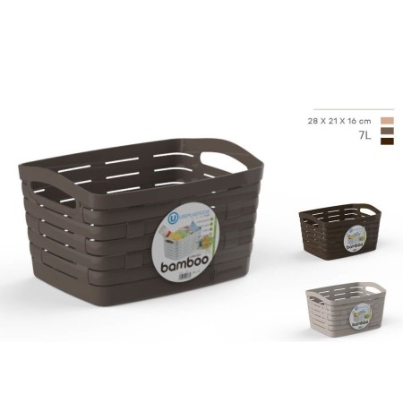 CESTO GRANDE MNAIGLIE IN PLASTICA MULTIFUNZIONE CONTENITORE BOX 23X21X16 CM