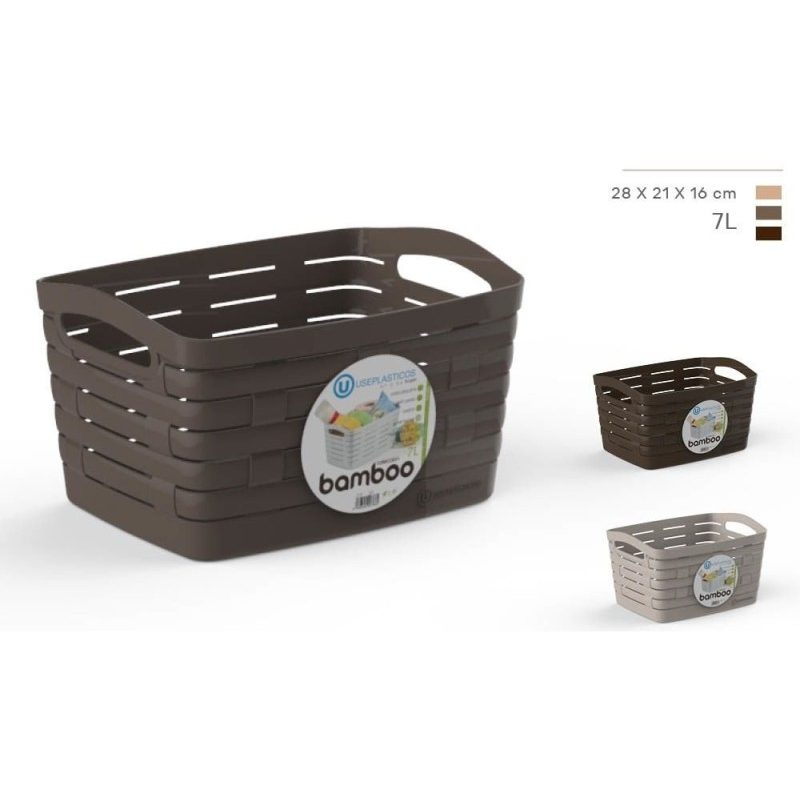 CESTO GRANDE MNAIGLIE IN PLASTICA MULTIFUNZIONE CONTENITORE BOX 23X...