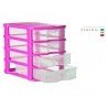 WeHome MOBILETTO IMPILABILE 4 CASSETTI MODULARE PORTAOGGETTI CASSET...