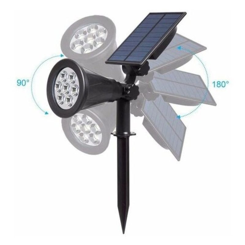 DRIWEI FARETTO FARO LED GIARDINO 7W SUPPORTO PICCHETTO LUCE SOLARE ...