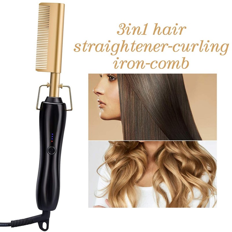 Tagoow PIASTRA PER CAPELLI CALDA PETTINE LISCI RISCALDAMENTO ELETTR...