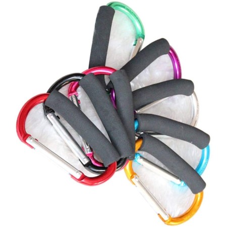 Moschettone 140 mm impugnatura con spugna fibbia lega di alluminio portachiavi