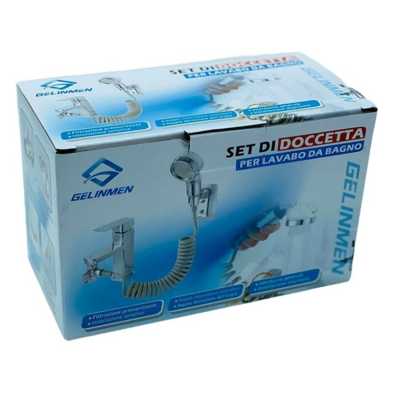 DOBO Set di doccetta per lavabo bagno prolunga rubinetto miscelator...