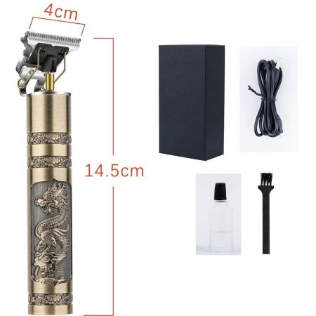 TAGLIA CAPELLI PROFESSIONALE REGOLA BARBA TRIMMER RASOIO ORO ELETTRICO USB