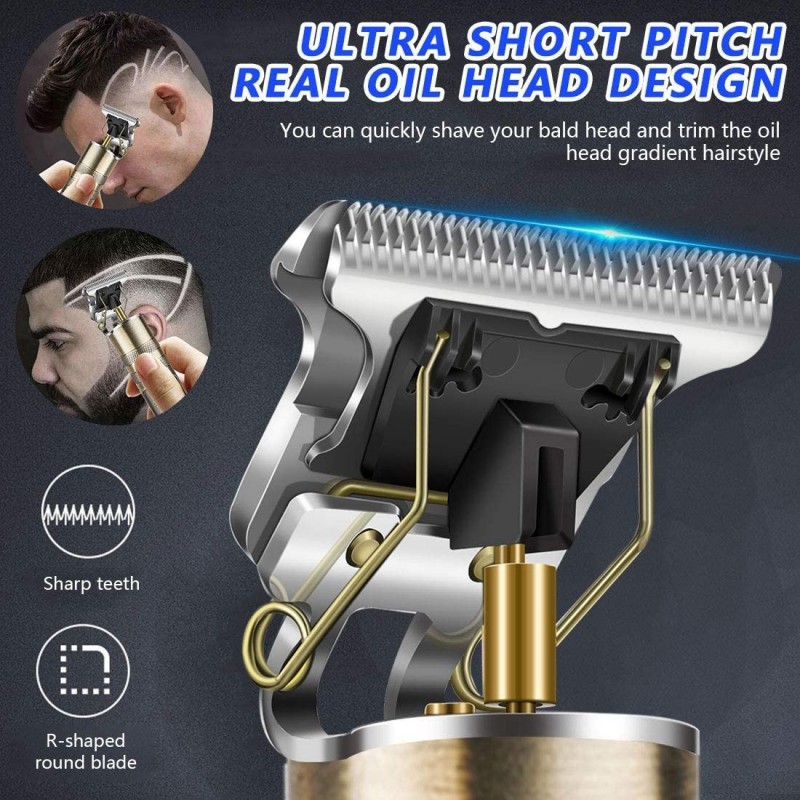 DOBO TAGLIA CAPELLI PROFESSIONALE REGOLA BARBA TRIMMER RASOIO ORO E...