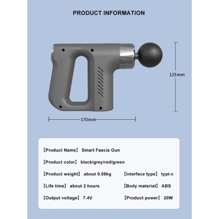 Massaggiatore portatile fascial gun per muscoli schiena addominali dolori KH-740