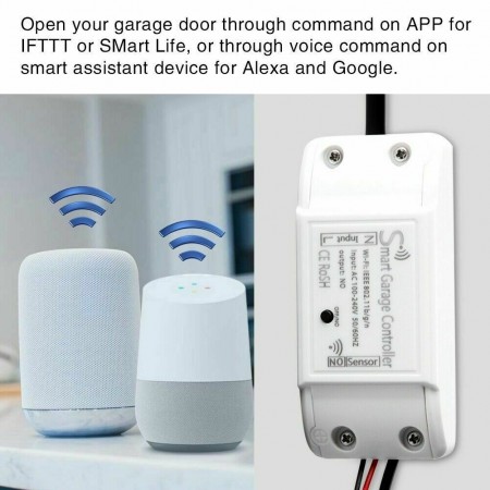 Sensore apri garage distanza WiFi Smart telecomando per Alexa Google Home app