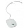 Lampada LED da tavolo luce calda o fredda con stelo snodabile interruttore touch con mini orologio ricaricabile tramite USB