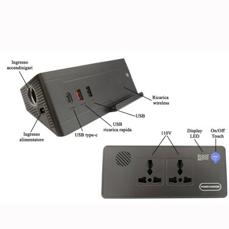 Multi presa caricabatterie da auto accendisigari USB Wireless stazione ricarica