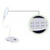 Lampada LED da tavolo luce calda o fredda con stelo snodabile interruttore touch con mini orologio ricaricabile tramite USB