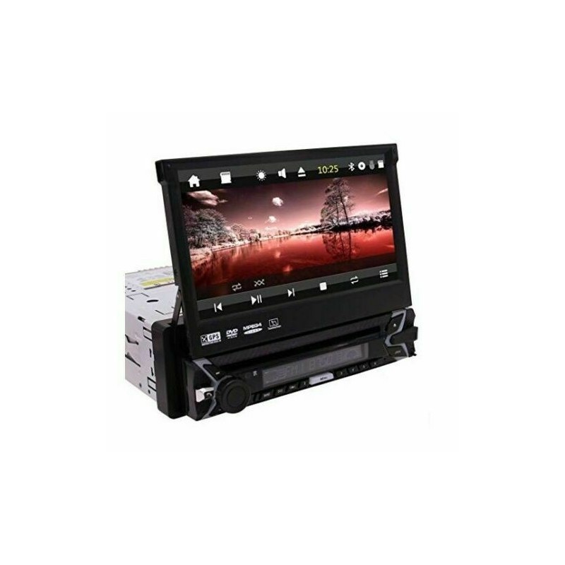 7" RETRATTILE HD AUTORADIO 1080p CON SCHERMO TOUCH SCREEN BLUETOOTH MP3 LETTORE