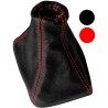Iron Cuffia in pelle per freno a mano auto nera cuciture rosse micr...