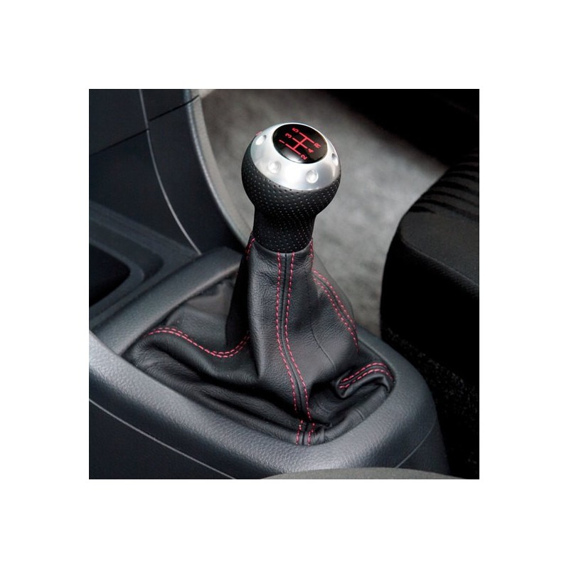 Cuffia leva cambio universale similpelle con cuciture rosso antipolvere auto