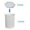 WeHome CESTO PORTA BIANCHERIA RIPIEGABILE A QUADRI ALTO 40x49 Cm CA...
