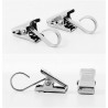 DOBO Gancio per tende con clip confezione da 24 in acciaio inox mol...