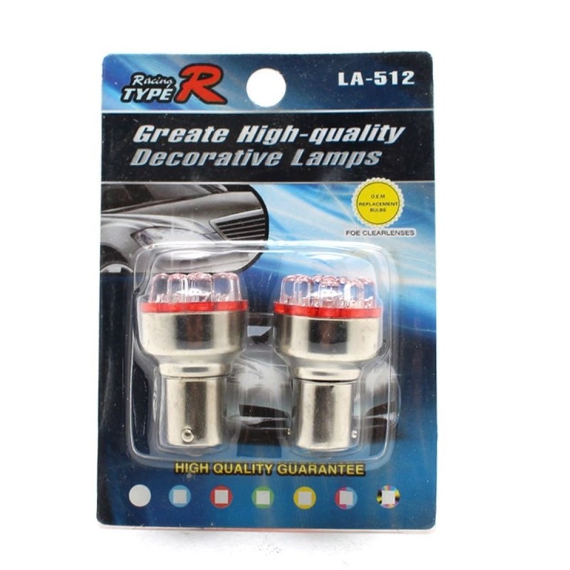 LAMPADE 12 LED LUCE BIANCA LAMPEGGIANTE BA15S FILAMENTO UNICO AUTO SPF