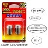 DOBO LAMPADE 10 LED LUCE ARANCIONE LAMPEGGIANTE BA15S FILAMENTO UNI...