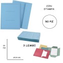 CARTELLA ARCHIVIAZIONE 3 LEMBI 25 x 33 CM LINEA ECO PIGNA CON STAMPA 50PZ