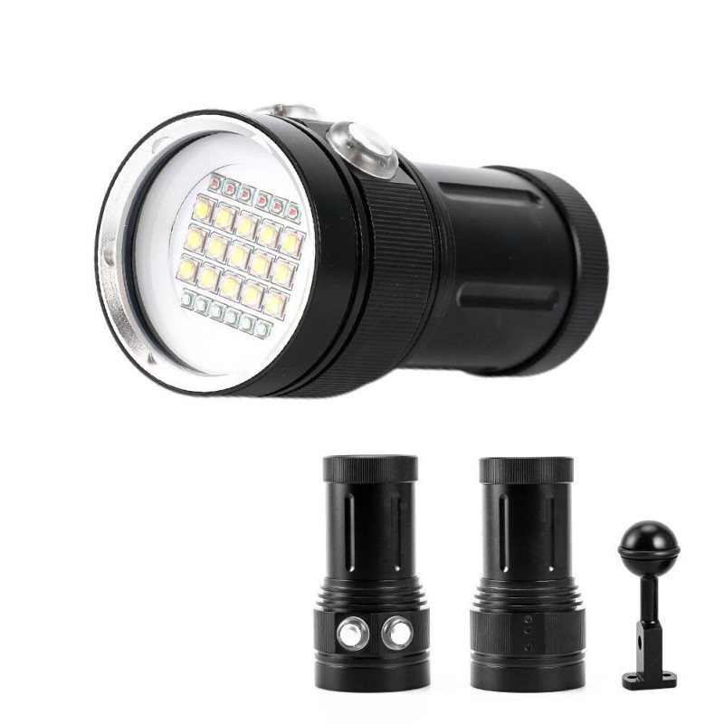 Torcia Led luce fotografica subacquea multifunzione interruttore luce rossa blu