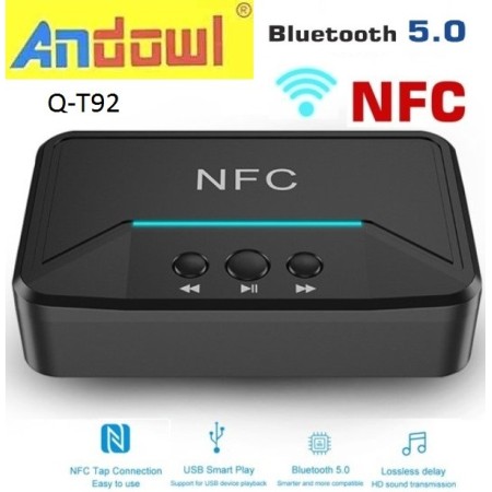 Ricevitore Bluetooth NFC Q-T92 ANDOWL trasmissione da cellulare a casse Bt V5.0