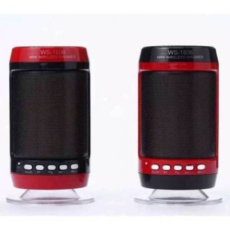 CASSA PORTATILE CON RADIO FM SD USB BLUETOOTH MP3 SMARTPHONE SPEAKER LED WS1806