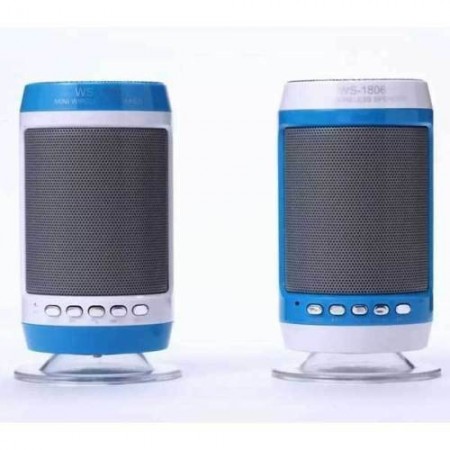 CASSA PORTATILE CON RADIO FM SD USB BLUETOOTH MP3 SMARTPHONE SPEAKER LED WS1806