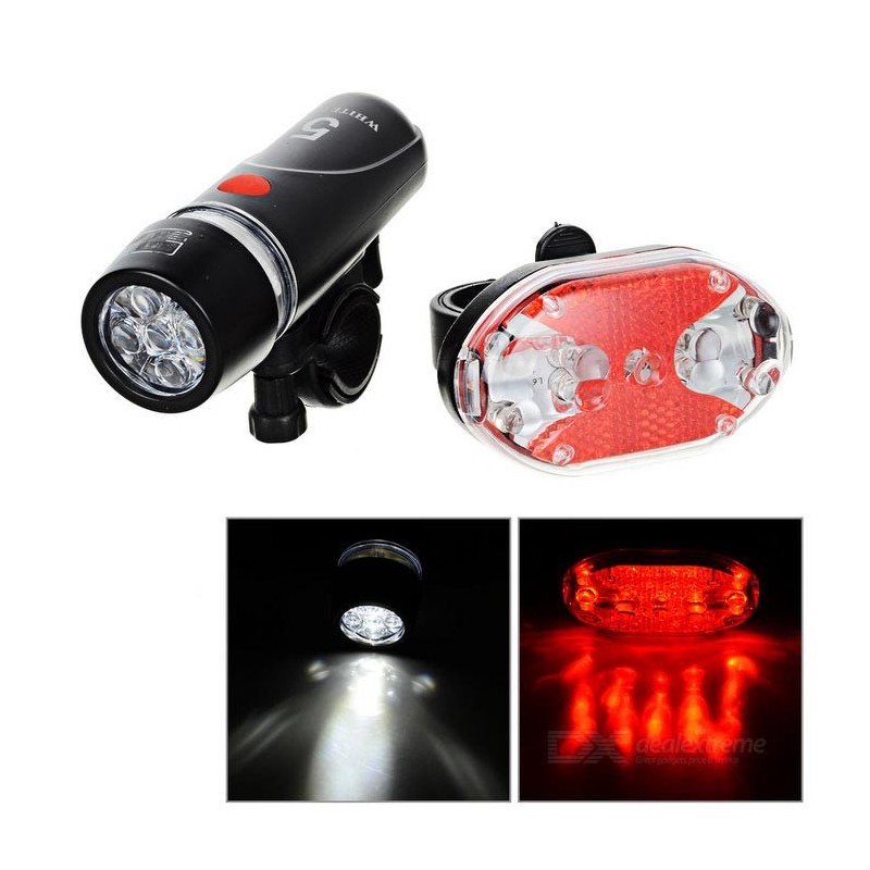 Luci per bicicletta 5 LED faretto posteriore torcia anteriore luce bici MTB bike