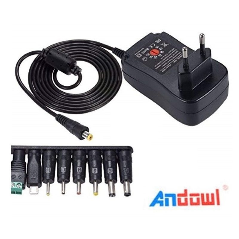 Andowl CARICATORE ALIMENTATORE ADATTATORE UNIVERSALE AC/DC 45W LAPT...