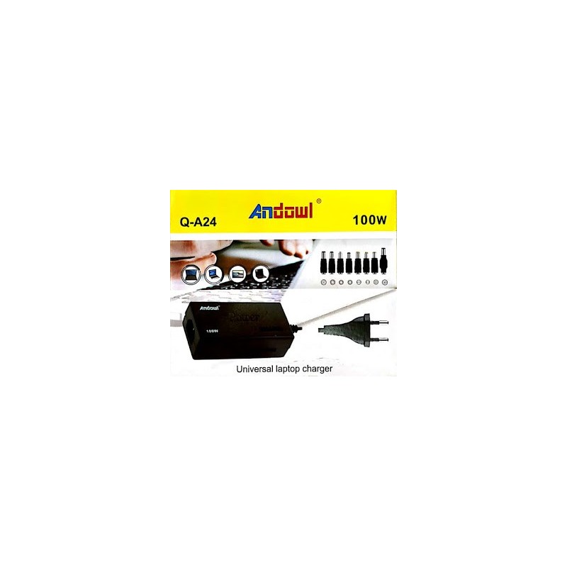 CARICATORE ALIMENTATORE ADATTATORE UNIVERSALE AC/DC 100W LAPTOP NOTEBOOK Q-A24