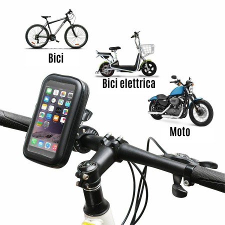 Porta telefono cellulare bici supporto smartphone bicicletta impermeabile 6.3"