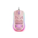 Mouse rosa gioco cablato ambidestro GAMING RGB illuminato LED leggero 6 Pulsanti