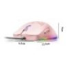 DRIWEI Mouse rosa gioco cablato ambidestro GAMING RGB illuminato LE...